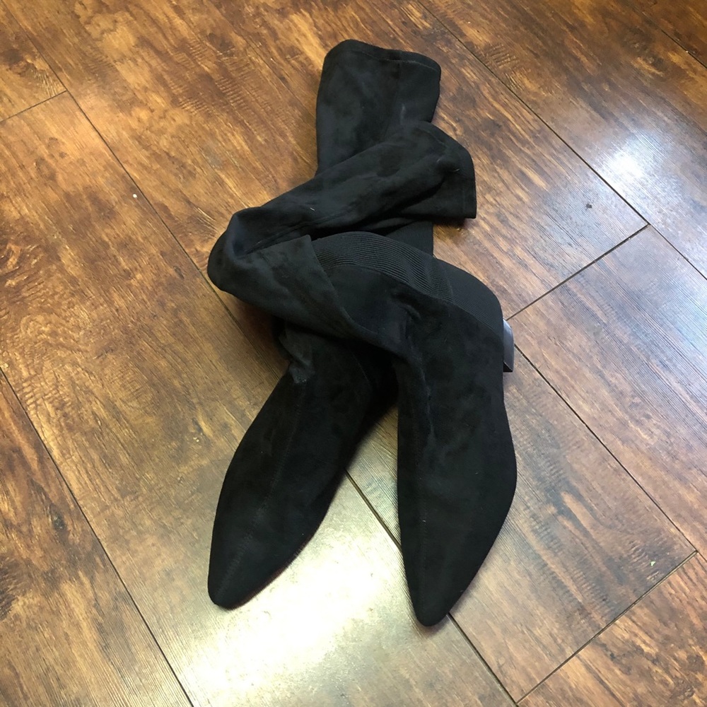 Suede over-knee boots